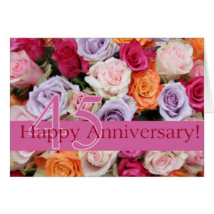 Glückliche 45. Jahrestags-Rosen