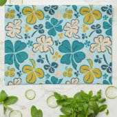 Glückliche 4 Blätter Kleeblätter am St. Patrick`s  Geschirrtuch (Gefaltet)