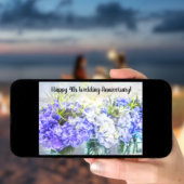 Glückliche 4. Hochzeitstag Hydrangeas-Karte Karte