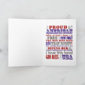 Glückliche 4. Juli Faltkarte Dankeskarte (Innenseite)