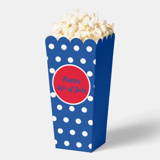 Glückliche 4. Juli Popcorn Box (blau, weiß und rot Geschenkschachtel (Geplatzt)