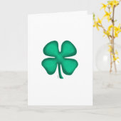 Glückliche 4 Leaf Irish Clover Grußkarte (Vert) Karte (Gelbe Blume)
