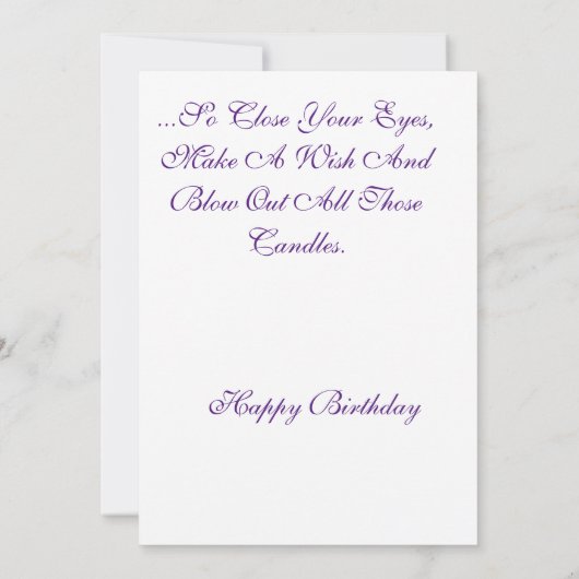 Glückliche 50. Geburtstagskarte (Rückseite)