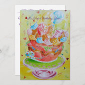 Glückliche 50. Geburtstagskarte (Vorne/Hinten)