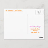 Glückliche 60. Geburtstag Meilenstein Postkarten - (Rückseite)