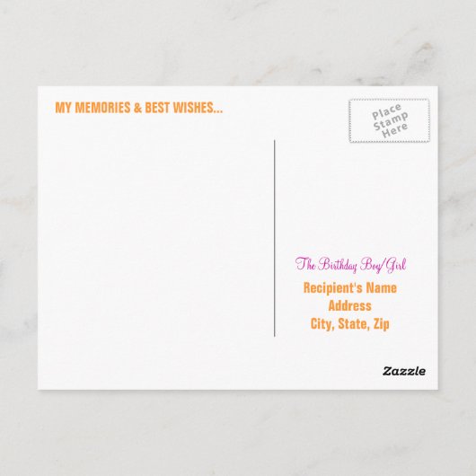 Glückliche 60. Geburtstag Meilenstein Postkarten - (Rückseite)