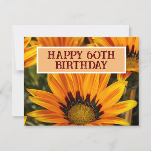 GLÜCKLICHE 60. GEBURTSTAG SONNENBLUME-BLUME EINLADUNG