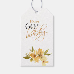 Glückliche 60. Geburtstags-Geschenkanhänger Geschenkanhänger