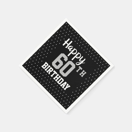 Glückliche 60. Geburtstagsparty Serviette (Ecke)