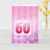 Glückliche 60. karte (Gelbe Blume)