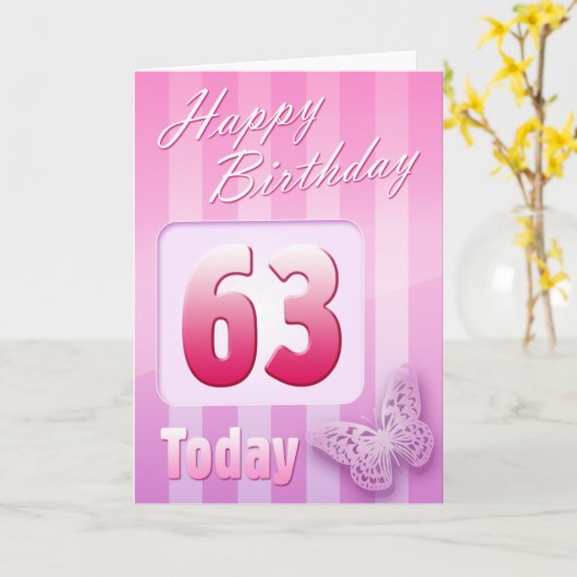 Glückliche 63. karte (Gelbe Blume)