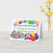 Glückliche 65 Geburtstags-Gruß-Karte Karte (Gelbe Blume)