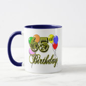 Glückliche 65. Geburtstags-Waren Tasse (Links)