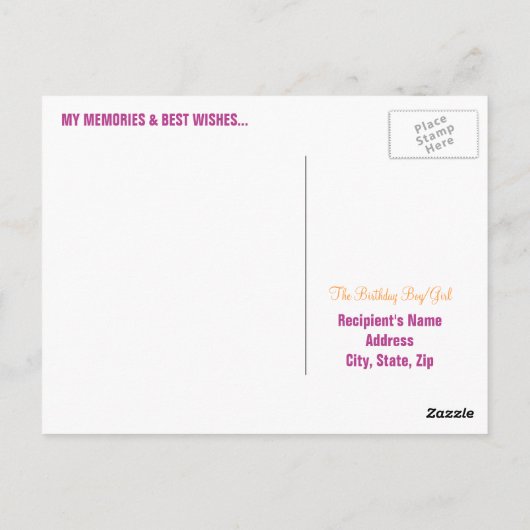 Glückliche 70. Geburtstag Meilenstein Postkarten - (Rückseite)