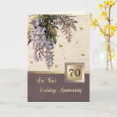 Glückliche 70. Hochzeitstag-Gruß-Karten Karte (Gelbe Blume)