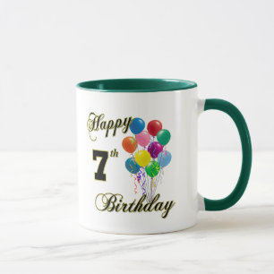 Glückliche 7. Geburtstags-Kaffee-Tassen und Tasse