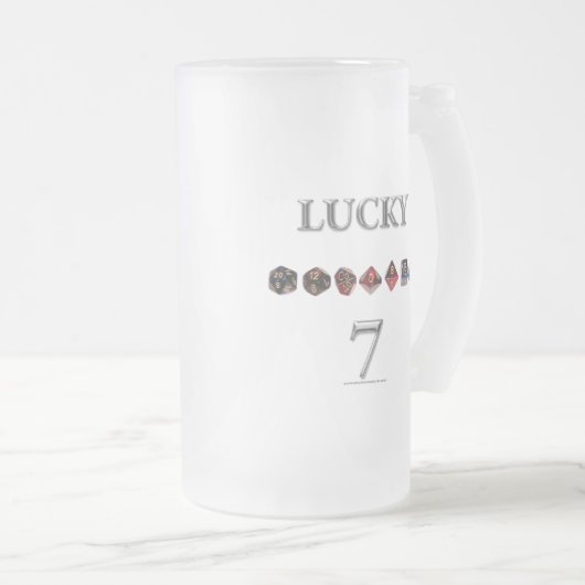 Glückliche 7 mattglas bierglas (VorderseiteRechts)