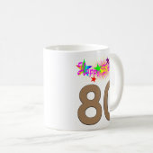 Glückliche 80. Geburtstag 1937 Nachrichten-Tasse Kaffeetasse (VorderseiteRechts)