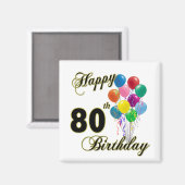 Glückliche 80. Geburtstagsgeschenke und Geburtstag Magnet (Vorderseite/Rückseite)