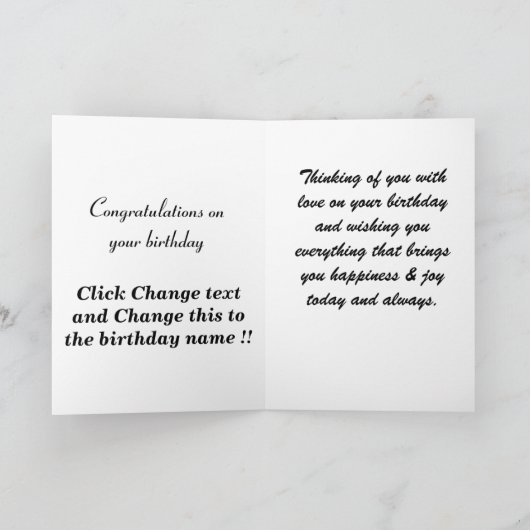 Glückliche 92. karte (Innenseite)