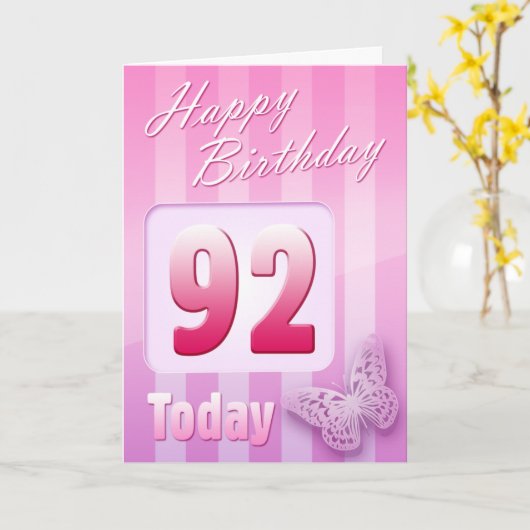 Glückliche 92. karte (Gelbe Blume)