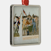 Glückliche Abfahrt der Armee-Freiwilligen Silbernes Ornament (Rechts)