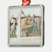 Glückliche Abfahrt der Armee-Freiwilligen Silbernes Ornament (Links)