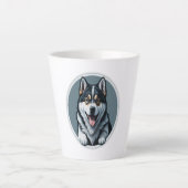 glückliche Alaskan Malamute Puppy Milchtasse (Vorderseite)