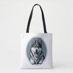 glückliche Alaskan Malamute Puppy Tasche