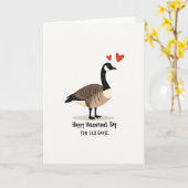 Glückliche alberne Gans Valentinskarte Karte (Gelbe Blume)