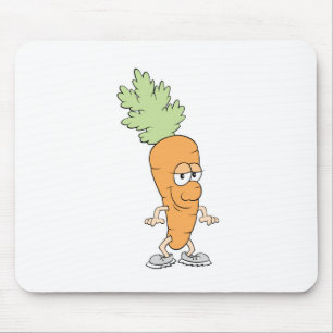 glückliche alberne Karikatur Karotte Mousepad