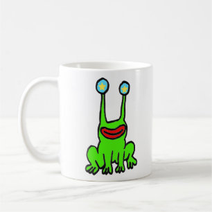 Glückliche alien-Frosch-Kaffee-Tasse Kaffeetasse