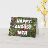 Glückliche am 16. August Blumenkarte Karte (Gelbe Blume)