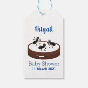 Glückliche Ameisen Eis Skaten auf Keks Cartoon  Geschenkanhänger