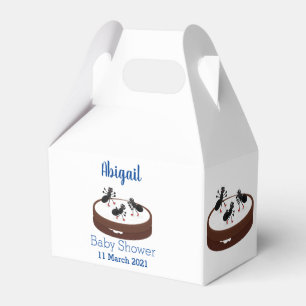 Glückliche Ameisen Eis Skaten auf Keks Cartoon Geschenkschachtel