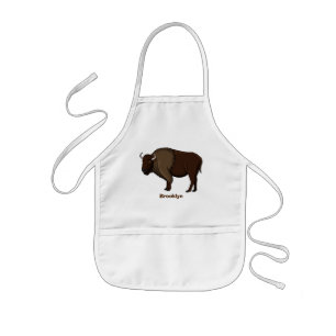 Glückliche amerikanische Bison Büffel Illustration Kinderschürze