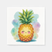 Glückliche Ananas Servietten (Vorderseite)