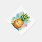 Glückliche Ananas Servietten (Ecke)