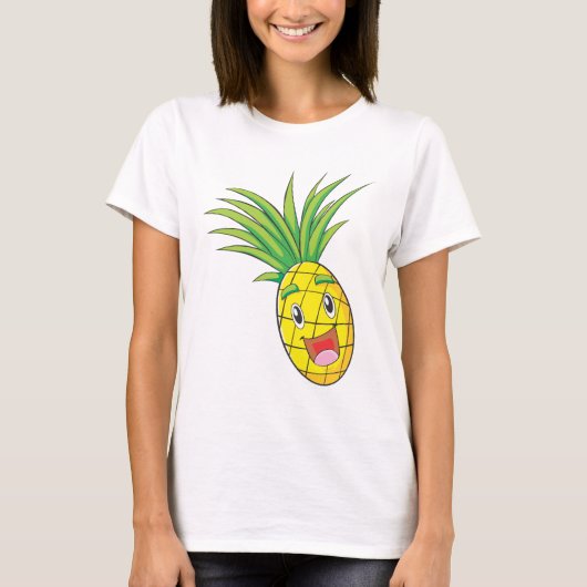 Glückliche Ananas T-Shirt (Vorderseite)