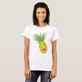 Glückliche Ananas T-Shirt (Vorne ganz)
