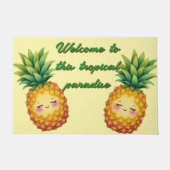 Glückliche Ananas Willkommensmatte Fußmatte (Vorderseite)
