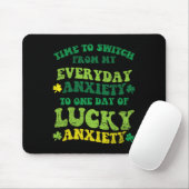 Glückliche Angst St. Patricks Day Lustiger Shamroc Mousepad (Mit Mouse)