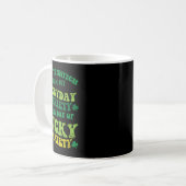 Glückliche Angst St. Patricks Tag Lustiger Shamroc Kaffeetasse (Vorderseite Links)