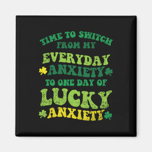 Glückliche Angst St. Patricks Tag Lustiger Shamroc Magnet