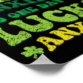 Glückliche Angst St. Patricks Tag Lustiger Shamroc Poster (Ecke)