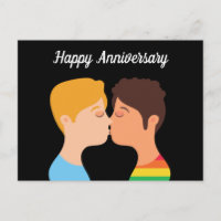 Glückliche Anniversary Gay Men Couple Romantic LGB