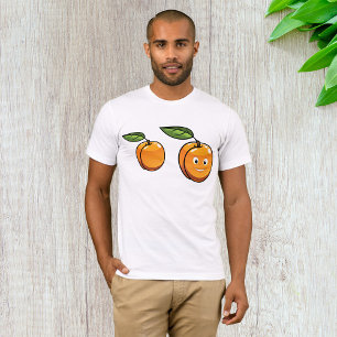 Glückliche Aprikosenfrucht mit lächelndem Gesicht  T-Shirt