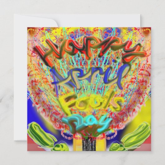 Glückliche Aprilscherz-Tageseinladung 2014 Einladung (Vorderseite)