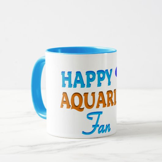 Glückliche Aquarium-Tasse Tasse (Vorderseite Links)
