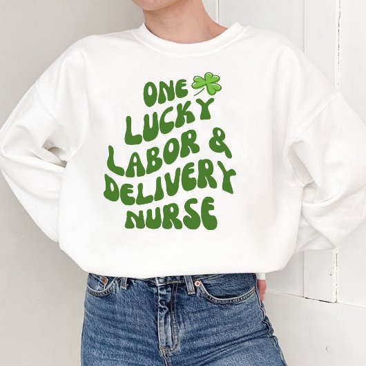Glückliche Arbeit und Krankenschwester Sweatshirt